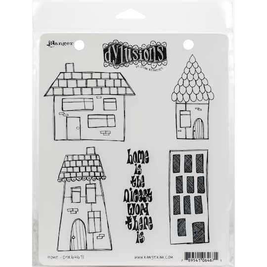 Dylusions Home Cling Stamp Set